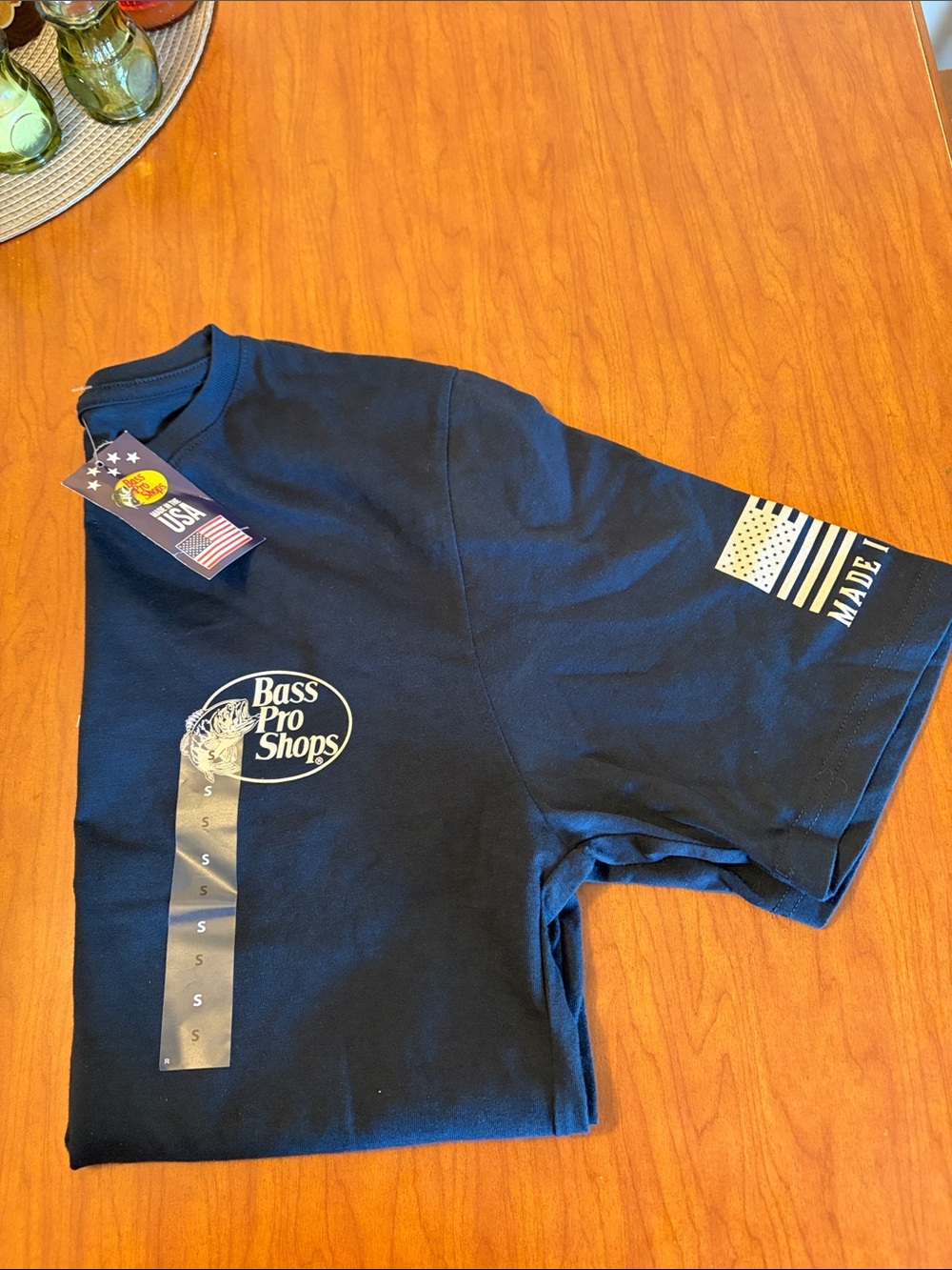 Bass Pro Shops Navy Blue Kids Short Sleeve Logo Tee